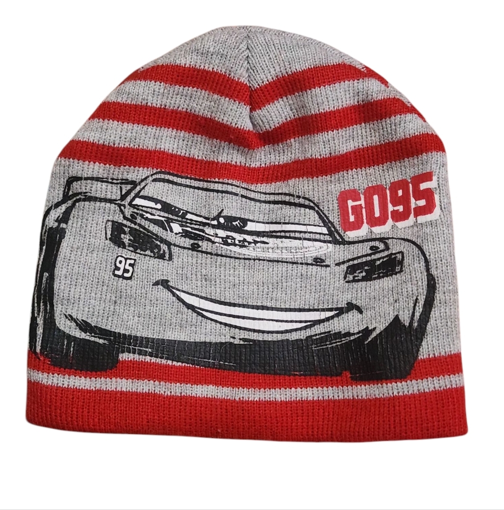 Disney Lightning McQueen Gray and Red Toy Car Beenie